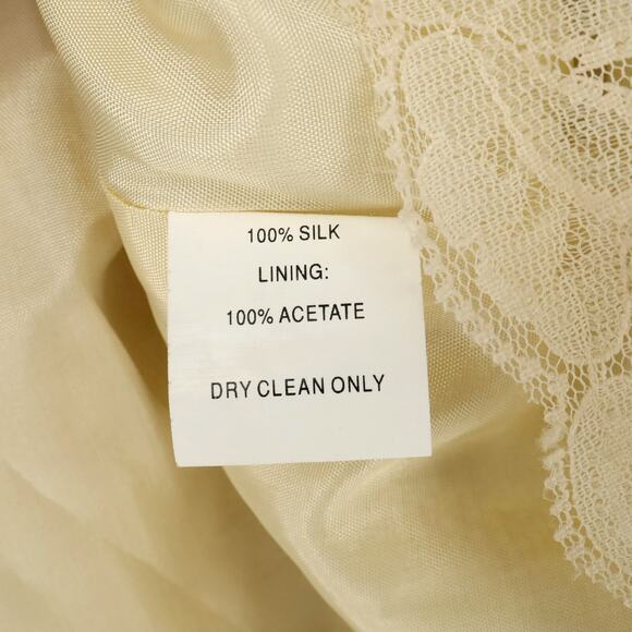 Trina Turk Dress Womens 6 Beige Silk Tweed Embroidered Neckline Racerback Lined - Picture 7 of 16